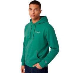 Bluza męska CHAMPION Hooded Sweatshirt. Zielone bluzy z kapturem Champion, m, bez wzorów, z materiału, z kapturem. Za 190.99 zł.