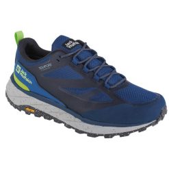 Buty trekkingowe męskie, Jack Wolfskin Terraventure Texapore Low M. Niebieskie buty turystyczne Jack Wolfskin, bez wzorów, z materiału, przed kostkę, bez zapięcia, trekkingowe. Za 644.00 zł.