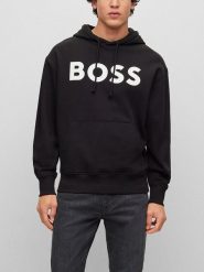Hugo Boss Bluza w kolorze czarnym rozmiar: M. Czarne bluzy HUGO BOSS, m, bez wzorów, z bawełny, z kapturem. Za 359.99 zł.
