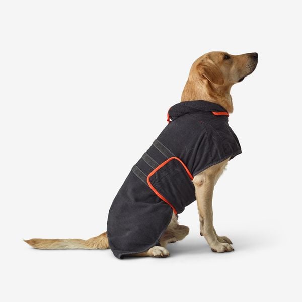 Szlafrok dla psa. Brązowe szlafroki SOLOGNAC, xl, bez wzorów, z bawełny, bez ramiączek, bez kaptura. Za 79.99 zł.