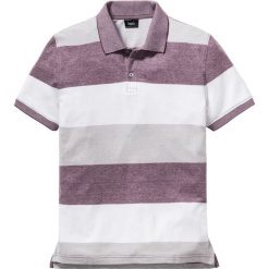 Shirt polo w paski Regular Fit bonprix bordowo-biały. Koszulki polo sportowe bonprix, w paski, polo. Za 59.99 zł.