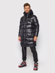 Trussardi Kurtka puchowa 52S00628 Czarny Regular Fit. Czarne kurtki TRUSSARDI, m, bez wzorów, z puchu, bez kaptura. Za 1,099.00 zł.