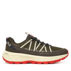 Trekkingi Jack Wolfskin. Brązowe buty trekkingowe Jack Wolfskin, bez wzorów, bez zapięcia. Za 439.99 zł.