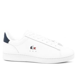 Buty męskie trampki sportowe Lacoste CARNABY SET. Białe trampki LACOSTE, m, bez wzorów, bez zapięcia. W wyprzedaży za 358.00 zł.
