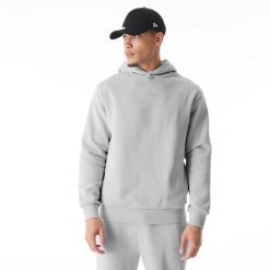 Bluza z kapturem New Era Flag. Szare bluzy z kapturem New Era, m, bez wzorów, z bawełny, z kapturem. Za 343.50 zł.