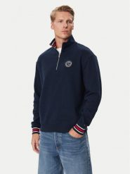 Tommy Jeans Bluza DM0DM23585 Granatowy Oversize. Niebieskie bluzy Tommy Jeans, m, bez wzorów, z bawełny, bez kaptura. Za 489.99 zł.