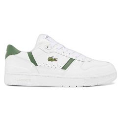 Buty Lacoste T-Clip Set białe i zielone. Białe buty sportowe casual LACOSTE, bez wzorów, z gumy, bez zapięcia. W wyprzedaży za 441.25 zł.