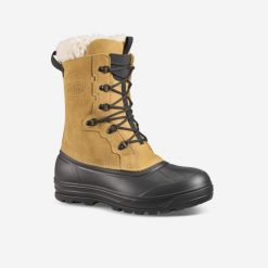Śniegowce turystyczne męskie Quechua NH900 skóra. Brązowe buty trekkingowe QUECHUA, ze skóry, bez zapięcia. Za 429.99 zł.