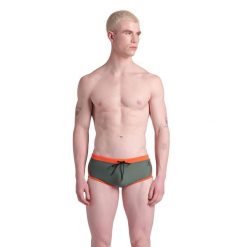 Kąpielówki męskie spodenki męskie na basen Arena Low Waist Borders. Zielone krótkie spodenki sportowe Arena, m, bez wzorów. Za 101.98 zł.