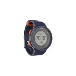 Zegarek do biegania W500 M niebiesko-pomarańczowy. Niebieskie zegarki KALENJI, ze stali. Za 59.99 zł.