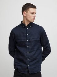 Casual Friday Koszula 20504348 Granatowy Regular Fit. Niebieskie koszule Casual Friday, m, bez wzorów, ze lnu, bez kołnierzyka, bez ramiączek. Za 329.99 zł.