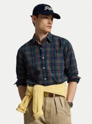 Polo Ralph Lauren Koszula 710B30160001 Zielony ciemny Custom Fit. Zielone koszule Polo Ralph Lauren, l, bez wzorów, z bawełny, bez kołnierzyka, bez ramiączek. Za 819.99 zł.