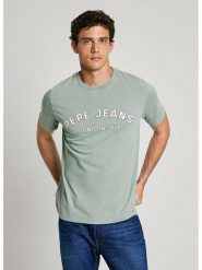 Pepe Jeans Koszulka "Aldridge" w kolorze zielonym rozmiar: S. Zielone bezrękawniki Pepe Jeans, s, bez wzorów, z bawełny, bez kołnierzyka, bez ramiączek. Za 79.59 zł.