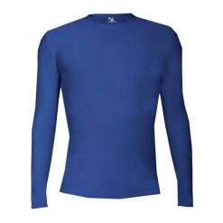 Koszulka z długim rękawem Pro Compression Adults Men Round Neck Undershirt. Niebieskie bluzy BADGER SPORT, m, bez wzorów, bez kaptura. Za 173.95 zł.