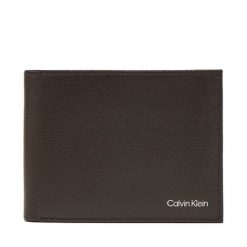 Duży Portfel Męski Calvin Klein. Brązowe portfele CALVIN KLEIN, bez wzorów. Za 209.99 zł.