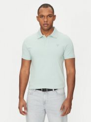 Guess Polo M5GP66 J1314 Zielony Regular Fit. Zielone koszulki polo Guess, m, z aplikacjami, z bawełny, bez kołnierzyka, bez ramiączek. Za 159.99 zł.
