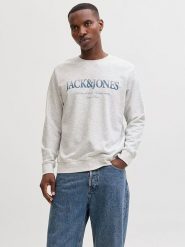Jack & Jones Bluza "Devin" w kolorze srebrnym rozmiar: M. Szare bluzy Jack & Jones, m, bez wzorów, bez kaptura. Za 96.60 zł.
