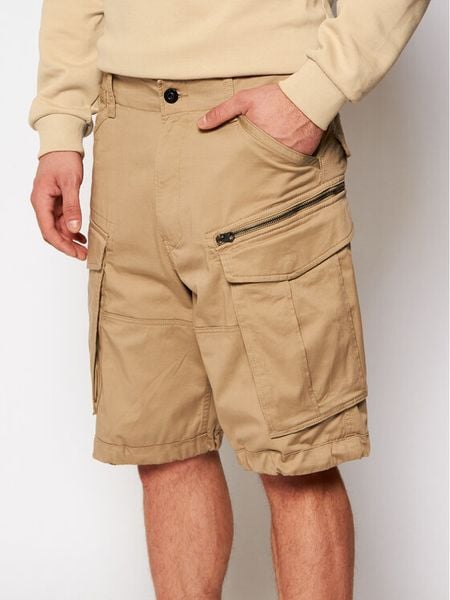 G-Star Raw Szorty materiałowe Rovic D08566-5126-239 Beżowy Relaxed Fit. Brązowe szorty G-Star, m, bez wzorów, z bawełny, retro. Za 389.99 zł.
