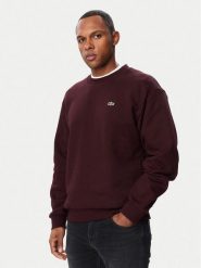 Lacoste Bluza SH8868 Brązowy ciemny Regular Fit. Brązowe bluzy LACOSTE, m, bez wzorów, z bawełny, bez kaptura. Za 594.99 zł.