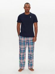 Polo Ralph Lauren Piżama 714931645005 Granatowy Regular Fit. Niebieskie piżamy Polo Ralph Lauren, l, bez wzorów, z bawełny, bez ramiączek. Za 389.99 zł.