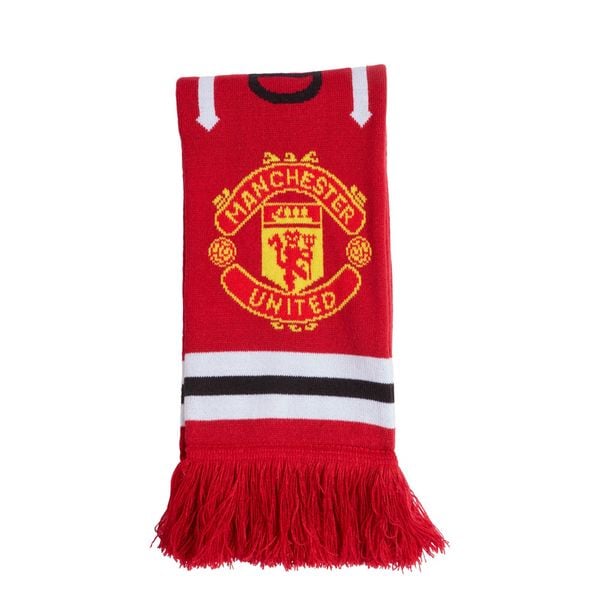 Szalik domowy Manchester United. Białe szaliki Adidas, bez wzorów, z dzianiny. Za 109.00 zł.