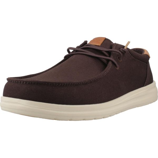 Buty HEY DUDE PAUL CANVAS Brązowy. Brązowe buty turystyczne Hey dude, bez wzorów, z tkaniny, bez zapięcia, trekkingowe. Za 278.99 zł.