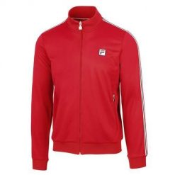 Bluza sportowa męska Fila Jake Warm-up. Czerwone bluzy bez kaptura Fila, m, bez wzorów, bez kaptura. Za 518.00 zł.