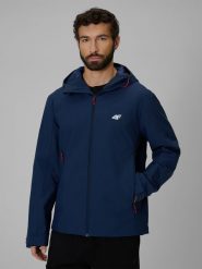 4F Kurtka przejściowa membrana 5000 męska - granatowa S. Niebieskie kurtki 4F, m, bez wzorów, bez kaptura. Za 299.99 zł.