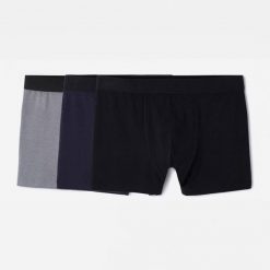 Bokserki męskie Domyos 3 sztuki. Czarne bokserki Decathlon, m, bez wzorów, z bawełny. Za 79.99 zł.