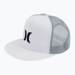 Czapka z daszkiem męska Hurley Icon Solid Flat Trucker. Białe czapki z daszkiem Hurley, bez wzorów. Za 109.99 zł.