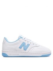 New Balance Sneakersy BB80BLU Biały. Białe buty sportowe casual New Balance, bez wzorów, ze skóry, bez zapięcia. Za 449.99 zł.