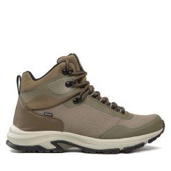 Trekkingi Halti. Zielone botki sznurowane Halti, bez wzorów, bez obcasa, bez zapięcia. Za 359.99 zł.