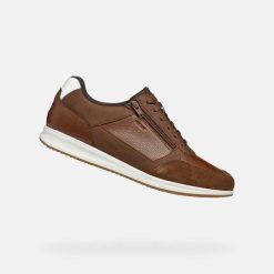 Tenisówki Geox Model U Avery Kolor Brązowy. Brązowe trampki Geox, m, bez wzorów, bez zapięcia. Za 406.99 zł.
