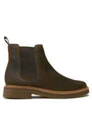 Clarks Sztyblety Clarkdale Easy 261735327 Brązowy. Brązowe botki sznurowane Clarks, bez wzorów, z nubiku, bez obcasa, bez zapięcia. Za 719.99 zł.