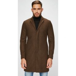 Selected - Płaszcz. Brązowe płaszcze Selected, l, bez wzorów, z materiału, bez kaptura. W wyprzedaży za 489.90 zł.