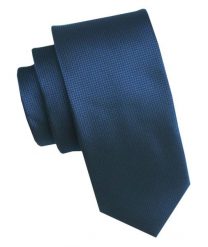 Elegancki i Modny Męski Krawat - Angelo di Monti - Granatowy, Mikrowzór. Niebieskie krawaty i muchy Angelo di Monti, bez wzorów, z tkaniny. Za 45.00 zł.