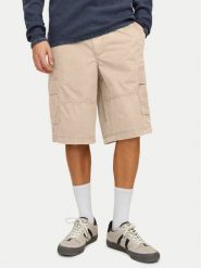 Jack&Jones Szorty materiałowe Jpstcole 12253222 Beżowy Loose Fit. Brązowe szorty Jack&Jones, m, bez wzorów, z bawełny. Za 69.99 zł.