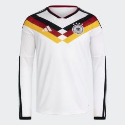 Koszulka Germany 26 Home z długim rękawem. Białe bluzki z długim rękawem Adidas, bez wzorów, bez kołnierzyka, bez ramiączek. Za 479.00 zł.