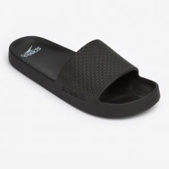 Klapki basenowe męskie Speedo Entry Essential. Zielone klapki Speedo, z materiału. Za 49.99 zł.