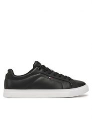 Tommy Hilfiger Sneakersy Icon Court Pinperf Lth FM0FM05483 Czarny. Czarne buty sportowe casual Tommy Hilfiger, bez wzorów, ze skóry, bez zapięcia. Za 309.99 zł.