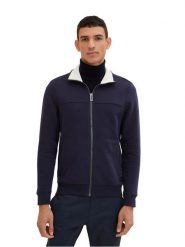 Tom Tailor Bluza 1037049 Granatowy Regular Fit. Niebieskie bluzy Tom Tailor, m, bez wzorów, z bawełny, bez kaptura. Za 69.99 zł.