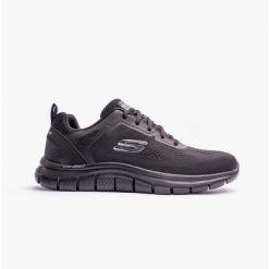 Buty męskie SKECHERS Track Broader. Czarne buty sportowe casual Skechers, bez wzorów, bez zapięcia. Za 211.99 zł.