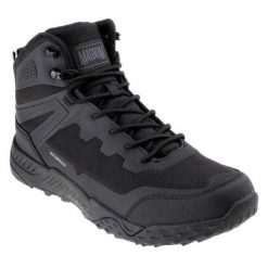Buty bushcraft męskie Magnum Bondsteel MID WP. Czarne buty turystyczne MAGNUM, bez wzorów, z gumy, bez zapięcia, trekkingowe. Za 490.11 zł.