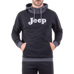 Bluza w kolorze czarno-ciemnoszarym. Bluzy z kapturem marki Jeep. W wyprzedaży za 114.95 zł.