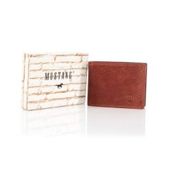 MUSTANG Udine Wallet Side Opening MĘSKI SKÓRZANY PORTFEL PREMIUM POJEMNY NA KARTY SKÓRA BROWN 06.101901. Brązowe portfele Mustang, bez wzorów, ze skóry. Za 159.99 zł.