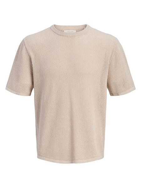 Jack & Jones Sweter "Jorcassis" w kolorze beżowym rozmiar: L. Brązowe swetry nierozpinane Jack & Jones, l, bez wzorów, z bawełny, bez kołnierzyka, bez ramiączek. Za 101.94 zł.