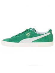 Puma Skórzane sneakersy "Clyde OG" w kolorze zielono-kremowym rozmiar: 43. Brązowe buty sportowe casual Puma, bez wzorów, bez zapięcia. Za 261.95 zł.