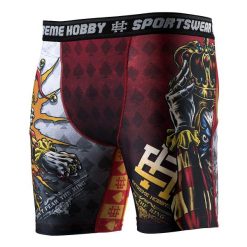 Spodenki Vale Tudo do MMA męskie EXTREME HOBBY KILLER CARDS 2. Czerwone odzież kompresyjna EXTREME HOBBY, l, bez wzorów, z elastanu. Za 179.00 zł.