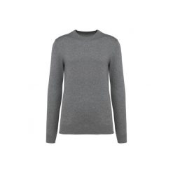 Sweter z okrągłym dekoltem z Suprimy Kariban Premium. Szare swetry nierozpinane KARIBAN, m, bez wzorów, z bawełny, bez kołnierzyka, bez ramiączek. Za 223.50 zł.