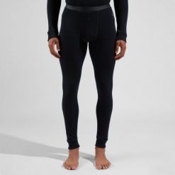 Legginsy termoaktywne męskie Odlo MERINO 260. Czarne legginsy długie sportowe ODLO, l, bez wzorów, z wełny, trekkingowe. Za 422.94 zł.